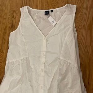 Vneck button front dress GAP